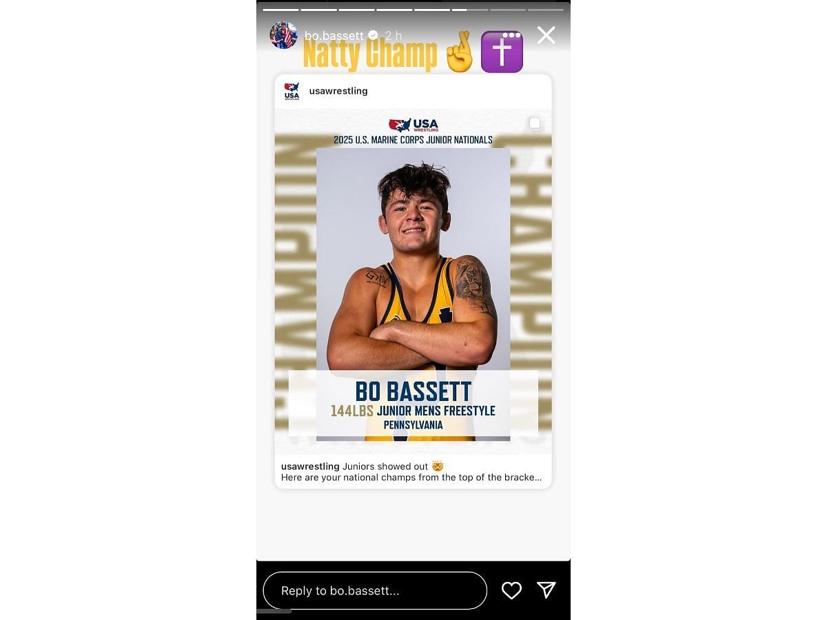 Bassett’s Instagram story